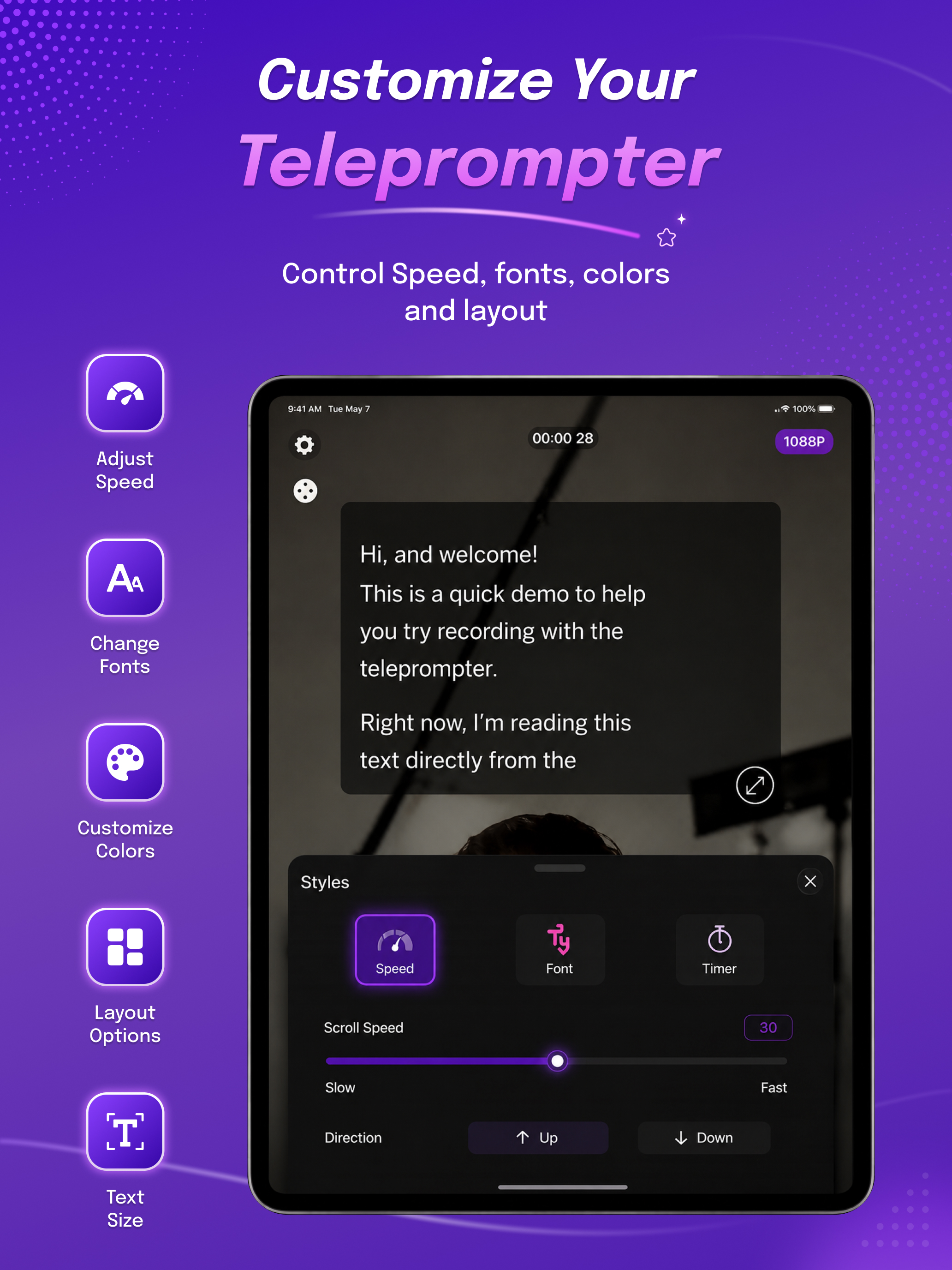 Teleprompter for Ai Videos