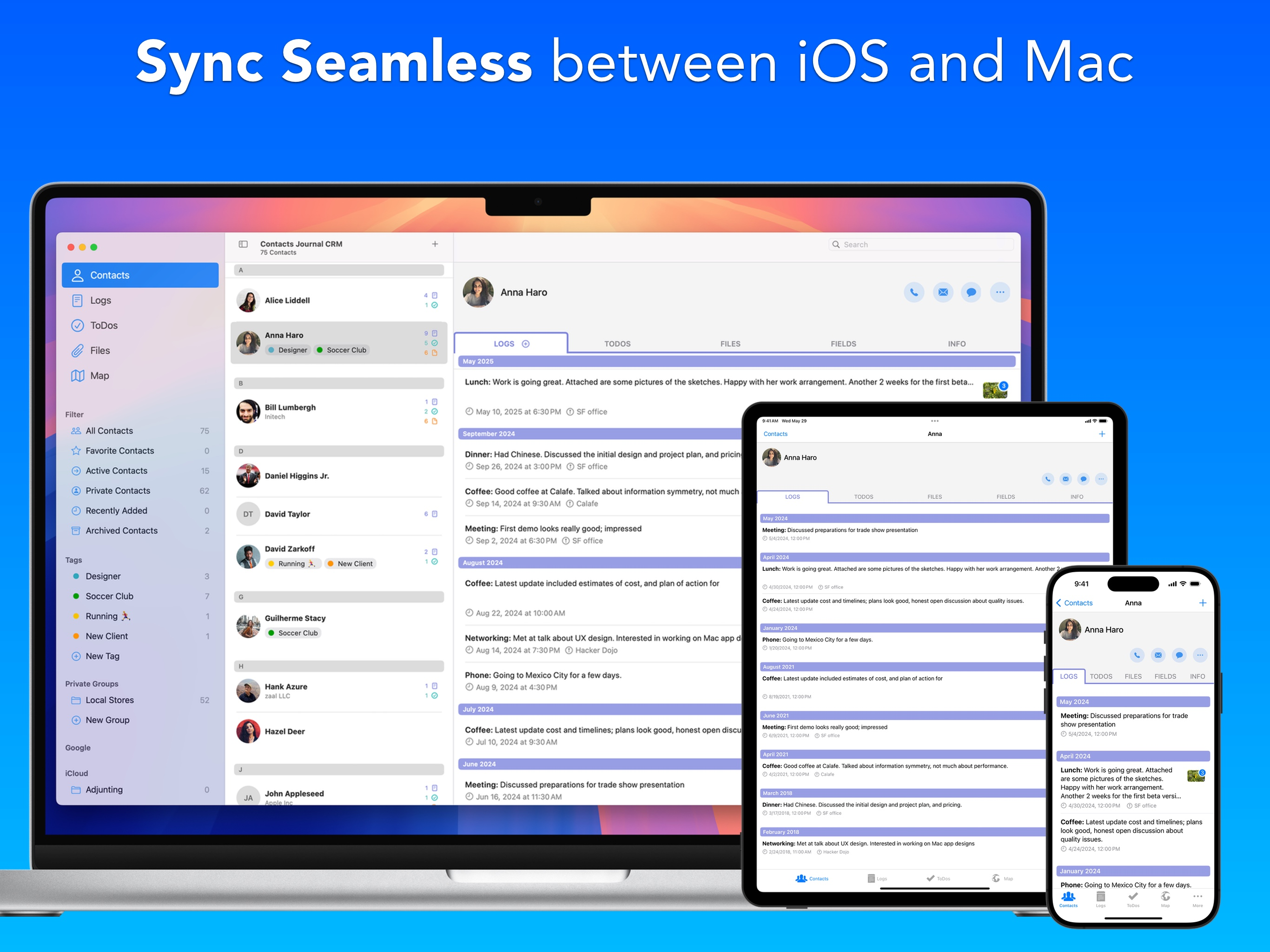 Contacts Journal CRM