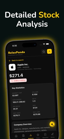 RelaxPanda: AI Stock Research screenshot