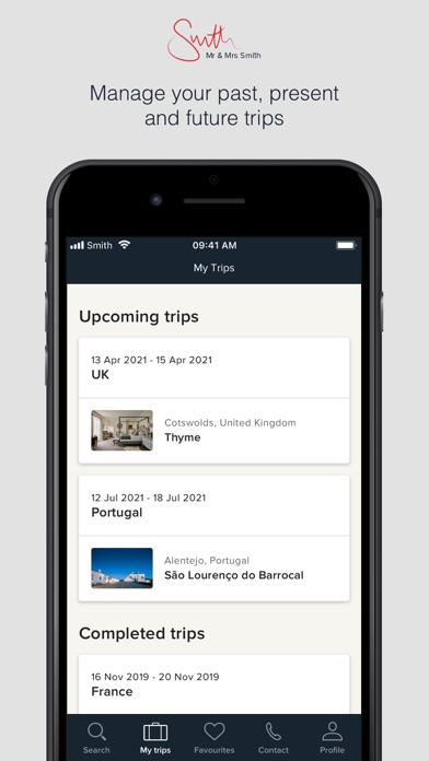 Mr & Mrs Smith boutique hotels Screenshot