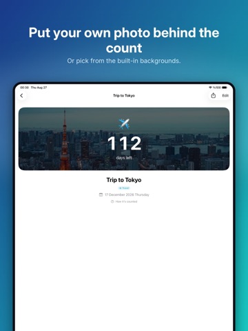 Ticounter: Day Counter Widget iPad screenshot