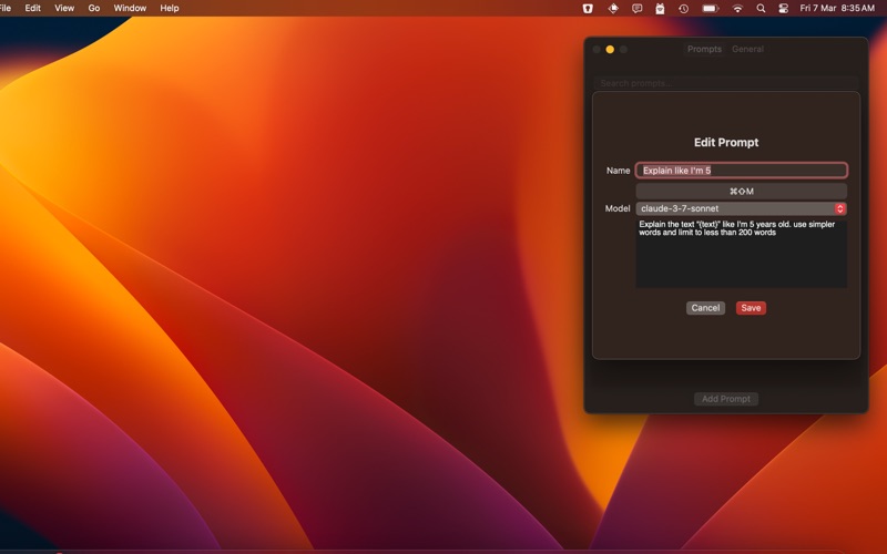 Prompt Completions app screenshot 2