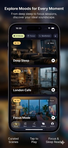 Moods: Sleep, Focus & Relax Screenshot 2 of 5