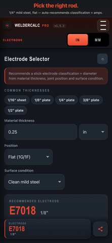 WelderCalc: Welding Calculator screenshot