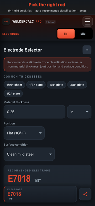WelderCalc: Welding Calculator Screenshot 1 of 6