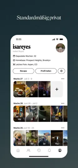Screenshot von Retro — Fotos Mit Freunden auf dem iPhone 2