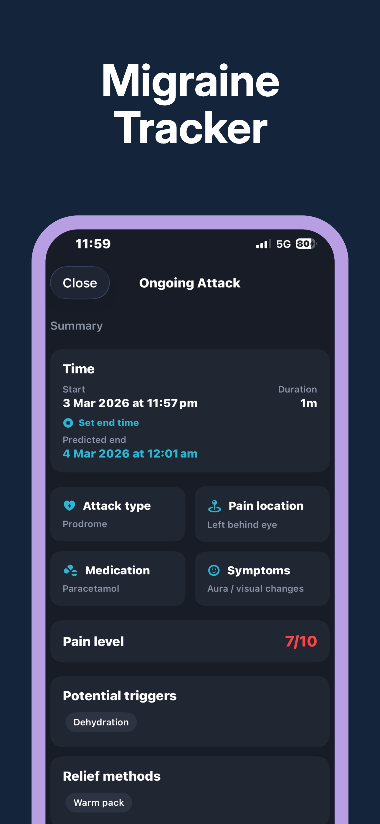 Migraine Tracker - Aura
