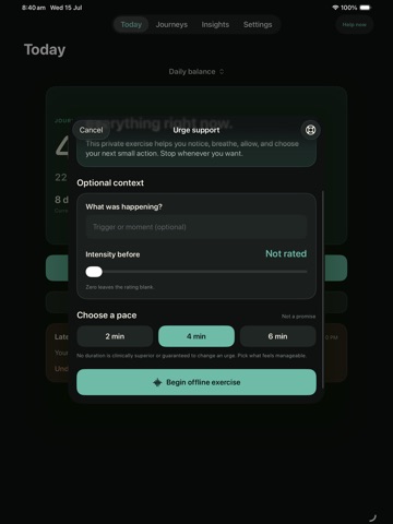 Sober: Quit Anything iPad screenshot