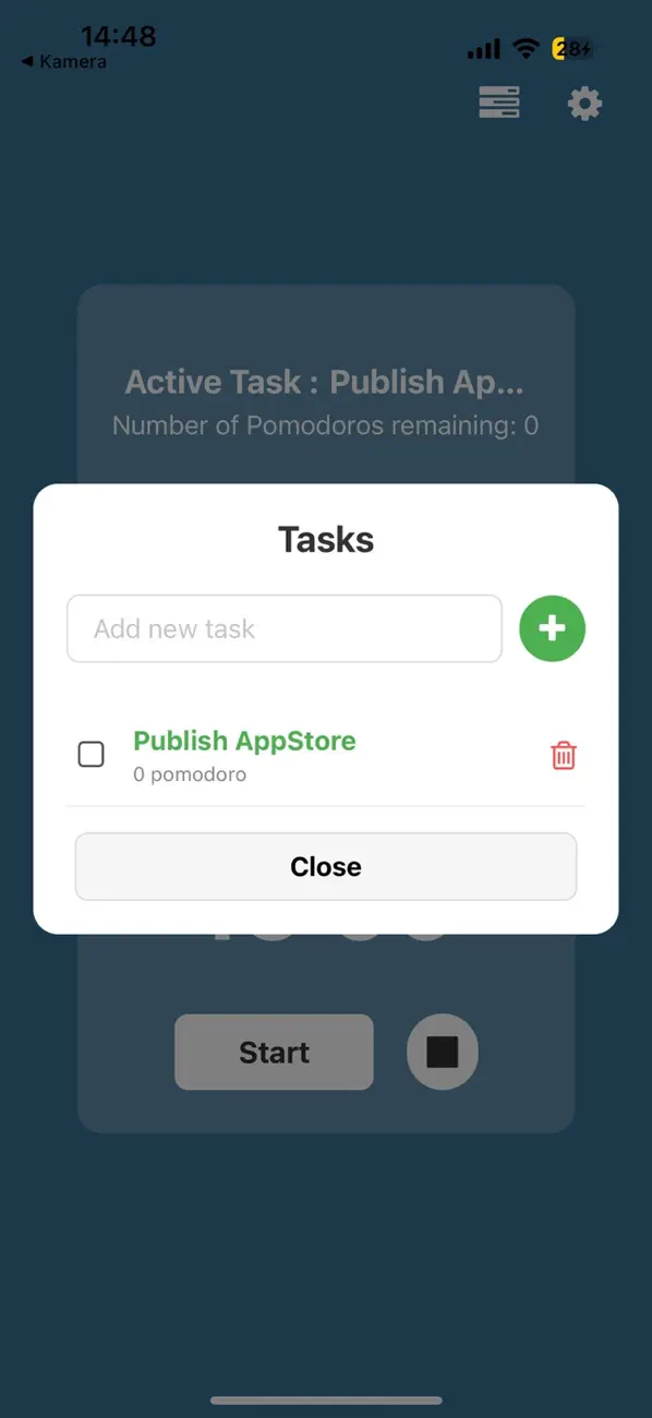 #5. Pomodoro - Basic & Functional (iOS) Podle: Enes Poyraz