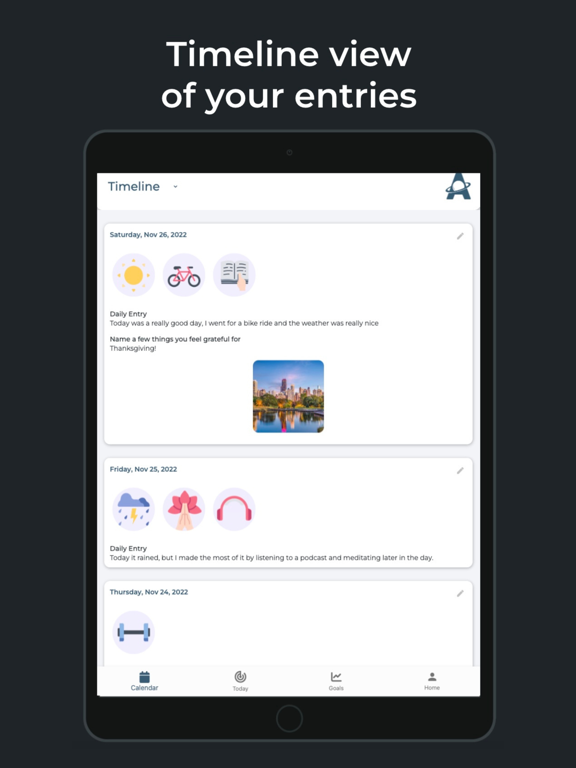 Astronote - Daily Journal iPad screenshot