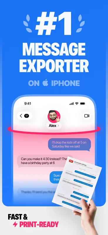 TextPort: Text Message Export screenshot 1 of 6