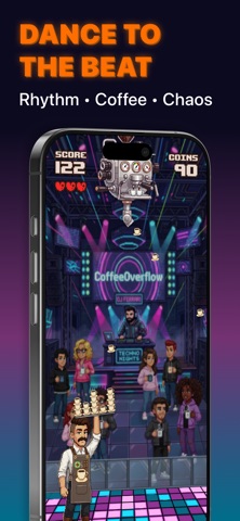 Coffee Overflow: Neon Rhythm Screenshot 1 of 4