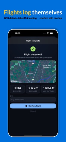 PPGLog — Paramotor Logbook iPhone screenshot