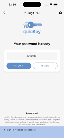 quicKey Key Generator screenshot