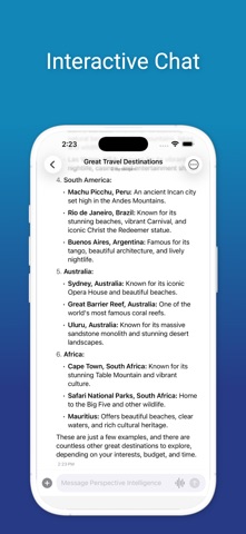 Perspective Intelligence iPhone screenshot