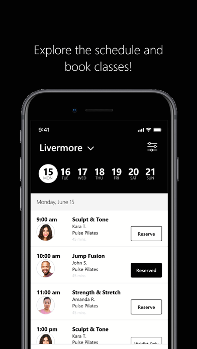 Pulse Pilates Livermore iPhone screenshot 3 - Health & Fitness app