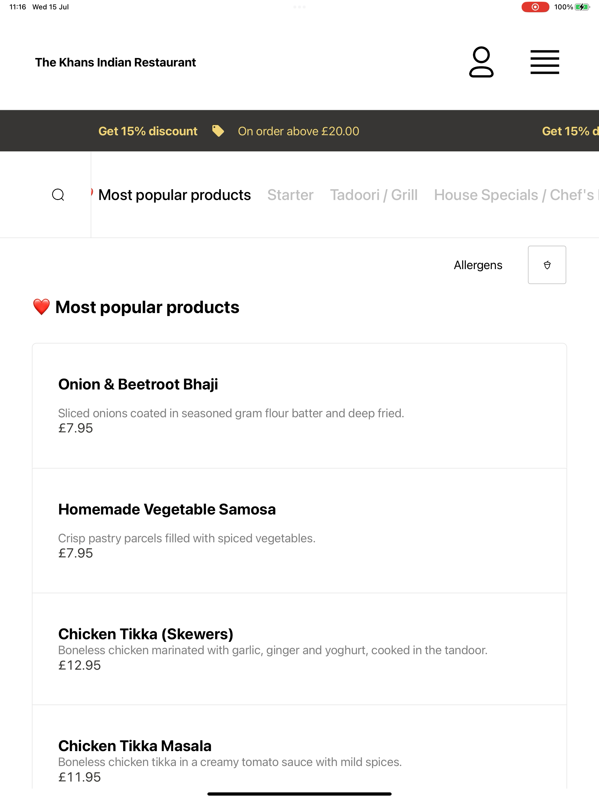 The Khans Indian Restaurant screenshot 13