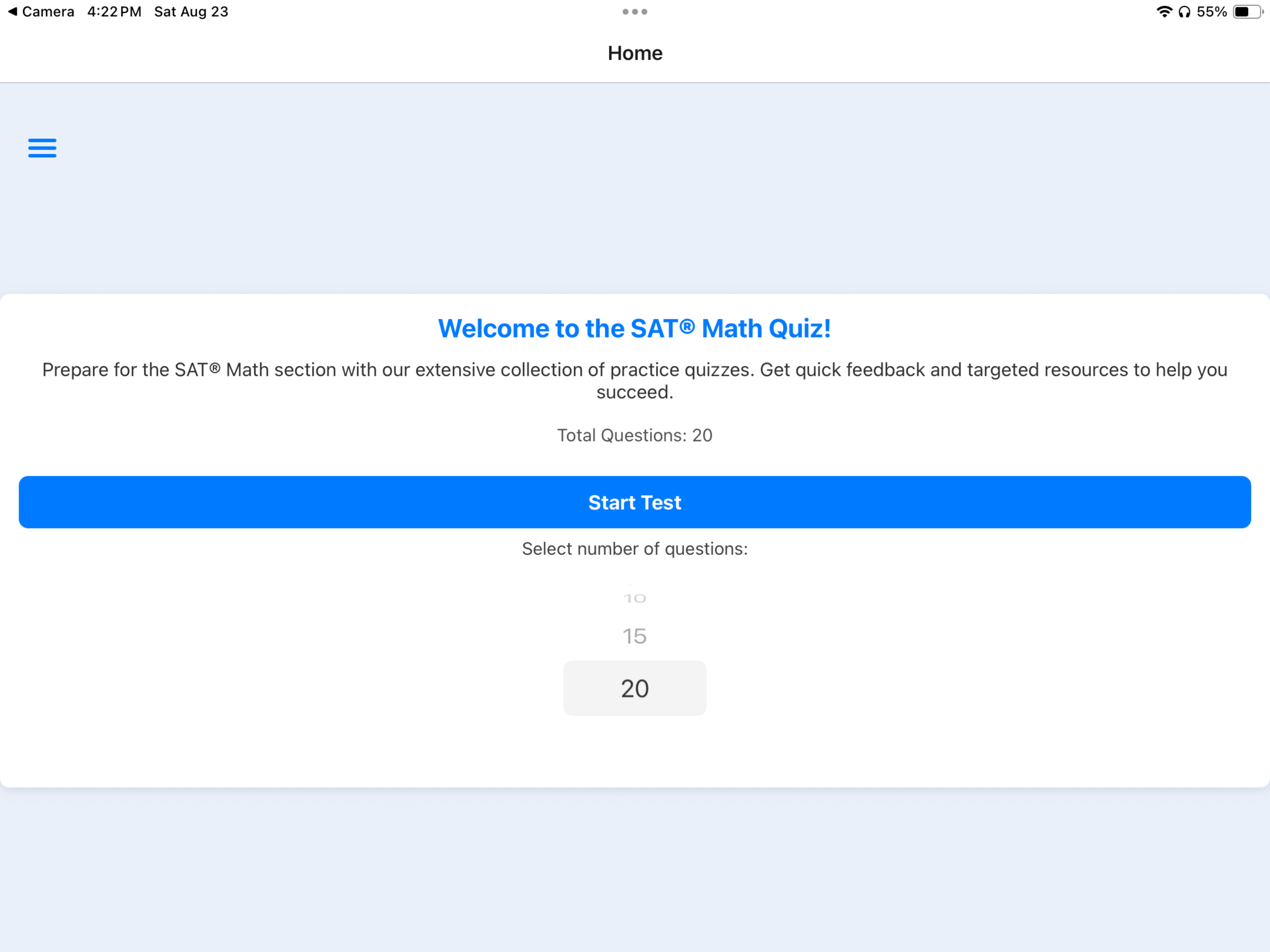 Sat® Math Quiz screenshot 4