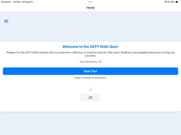 Sat® Math Quiz iPad screenshot