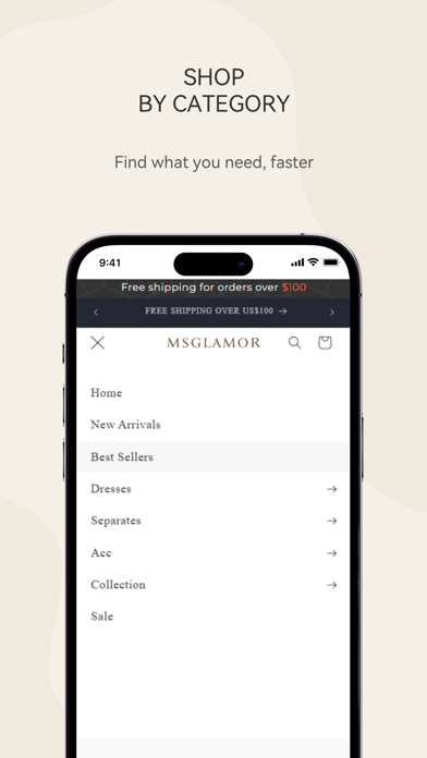 Msglamor iPhone screenshot