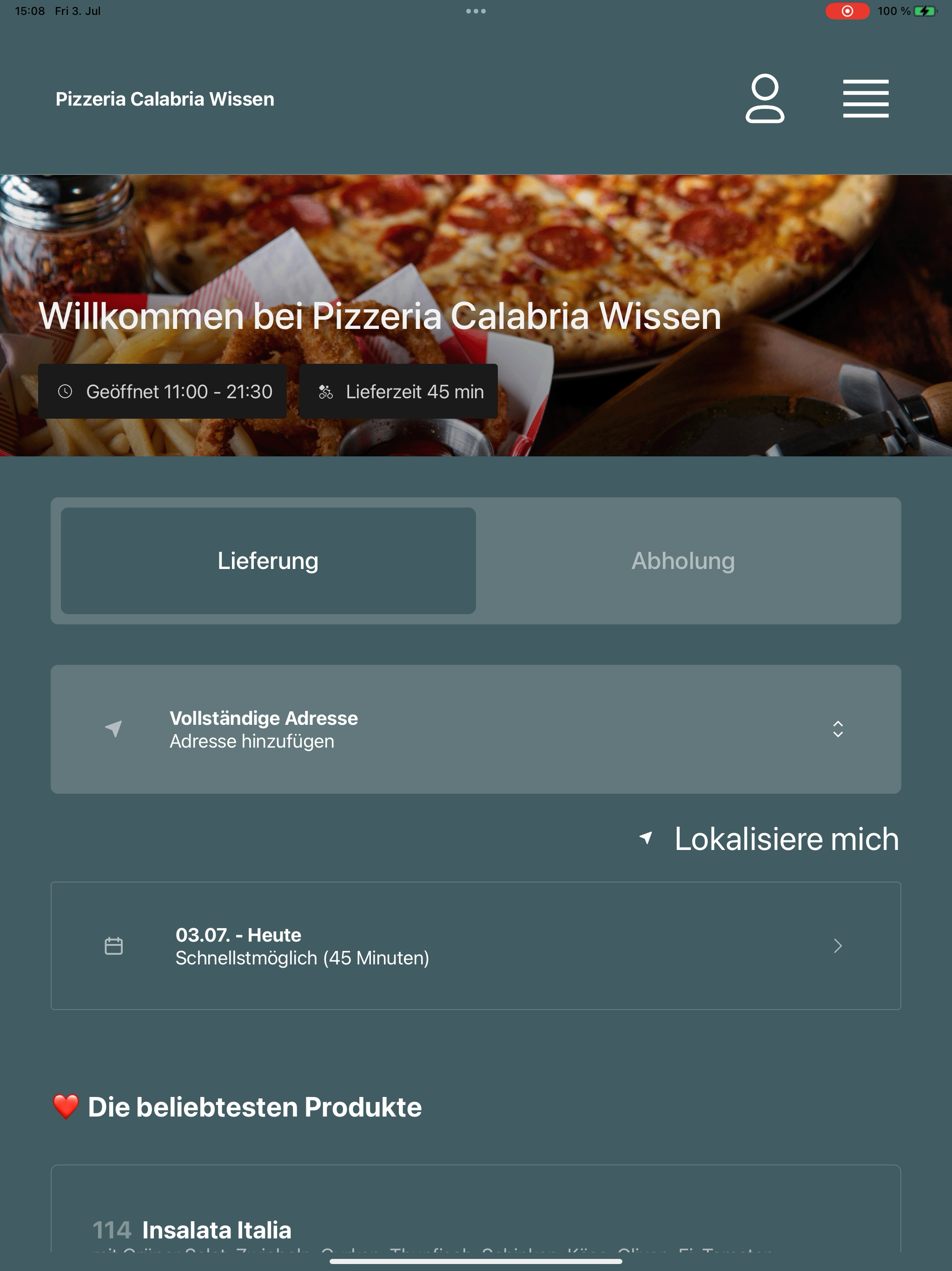Pizzeria Calabria Wissen screenshot 9