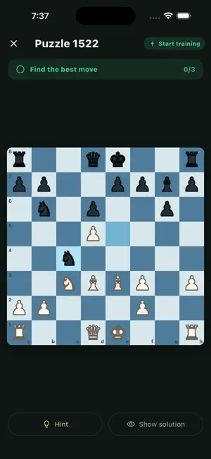 Tacticat: Daily Chess Puzzles screenshot 1