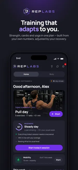 Rep Labs: Gym, Cardio & Yoga screenshot 1