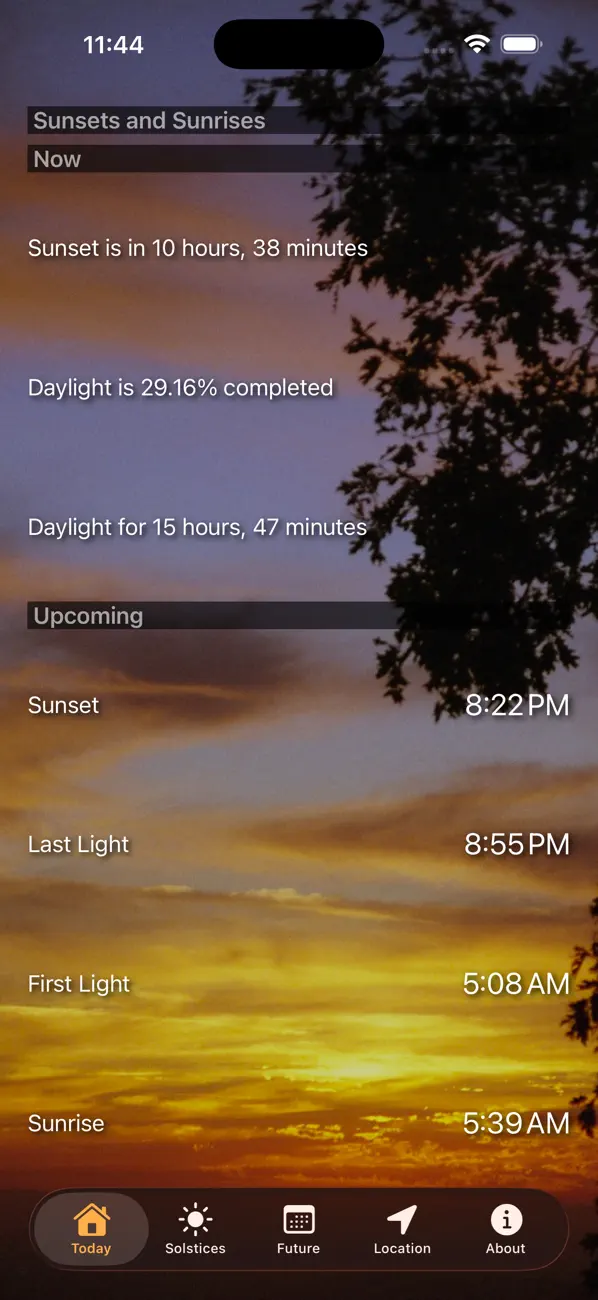 Screenshot #1 pour Sunset and Sunrise Times