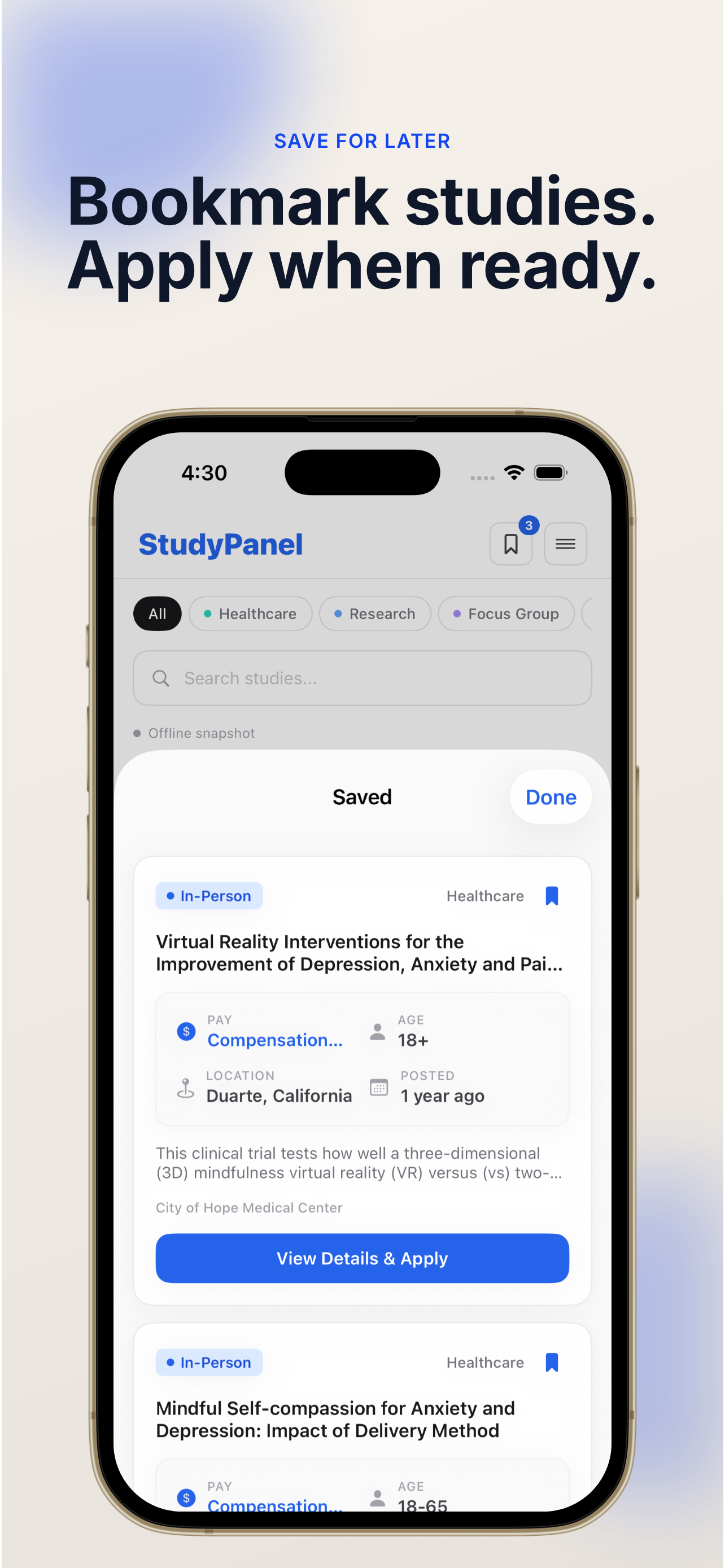 StudyPanel: Get Paid Studies screenshot 5