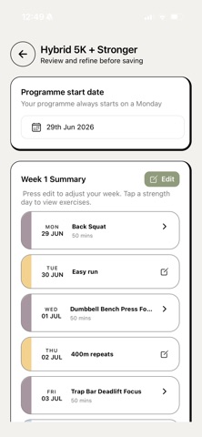 Burst: Run & Strength Coach screenshot