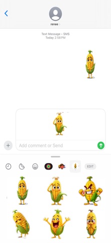 Grumpy Corn Stickers screenshot