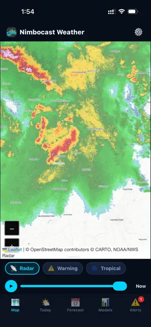 Nimbocast Weather radar screenshot 1