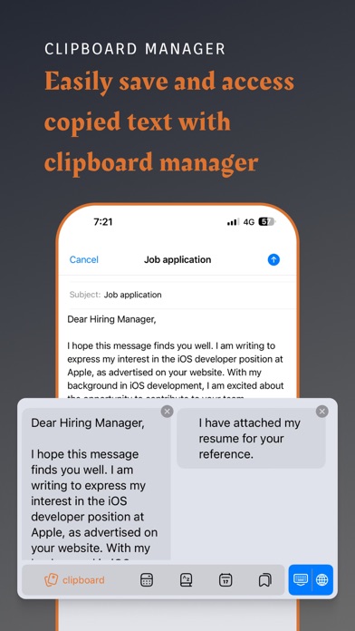 Keyboard Shortcuts: FlexiBoard Screenshot