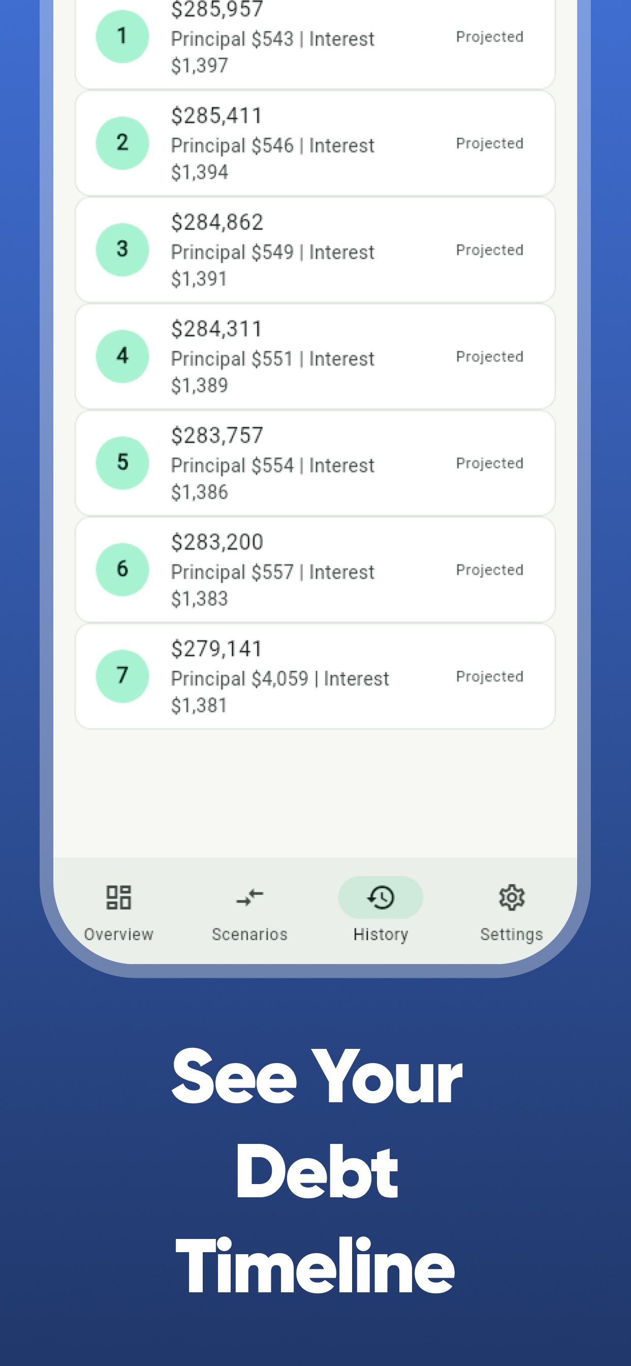 Loan Balance Projection screenshot 3