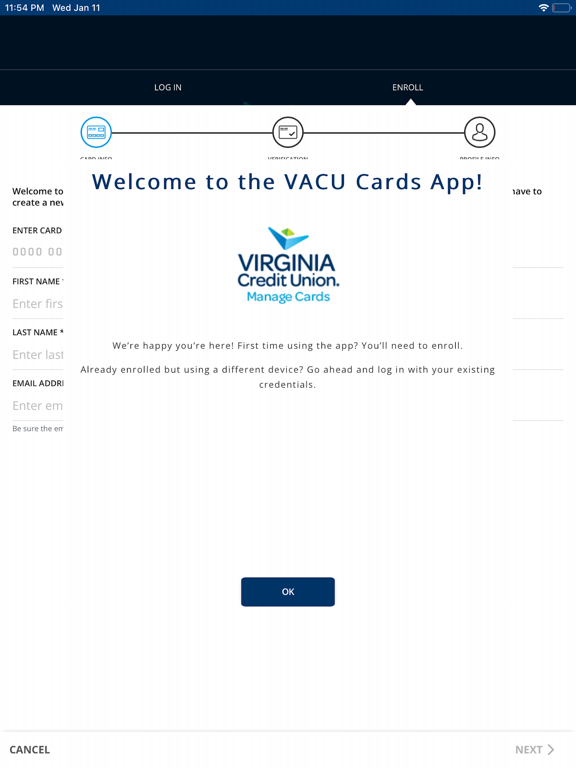 VACU Business Cards iPad screenshot