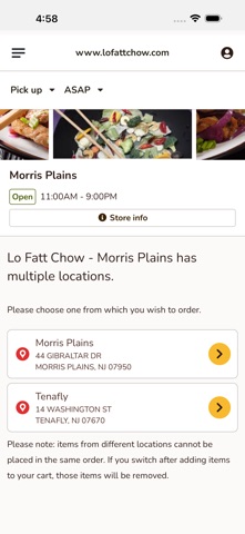 LO-FATT-CHOW Online Ordering iPhone screenshot