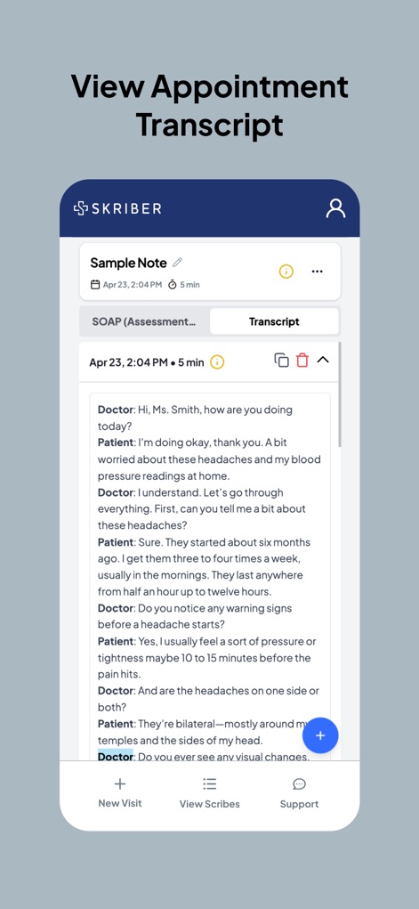 Skriber - AI Medical Scribe - Medical App | MWM