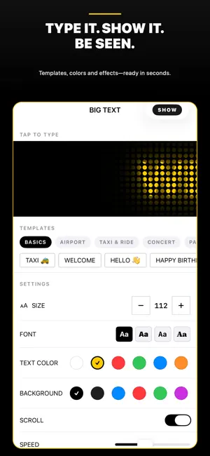 Big Text: Airport Pickup Sign screenshot 4