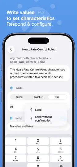 Capture d'écran de Bluetooth Inspector sur iPhone 3
