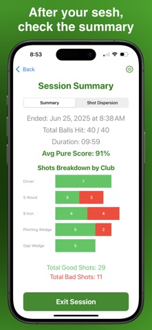 Pureist: Driving Range Tracker Screenshot 3 of 6