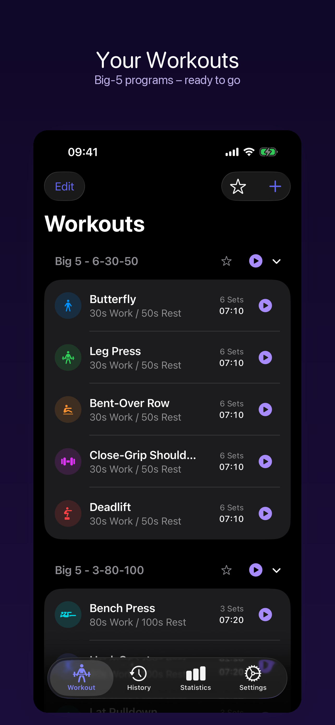 Workout ironTracker