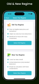 India Income Tax Calculator screenshot