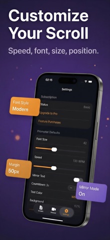 Teleprompter for video - Promy screenshot