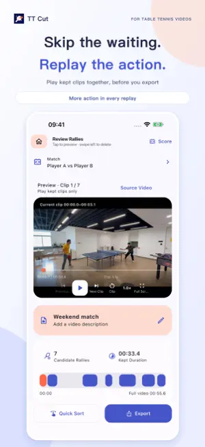TT Cut: Table Tennis Video screenshot 2