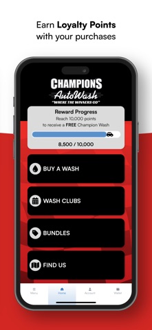 Champion's AutoWash iPhone screenshot