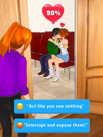 Secret Kiss School Girl Games iPad screenshot