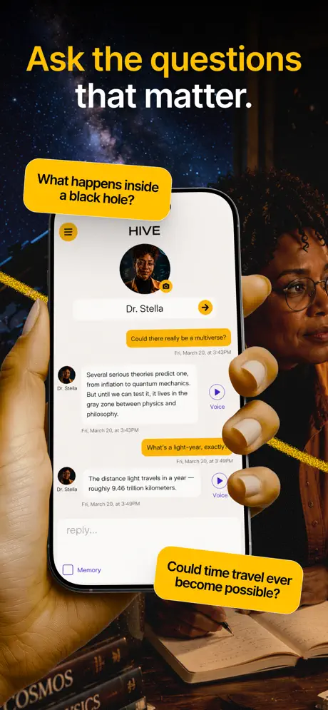 HIVE app — Ask the questions that matter