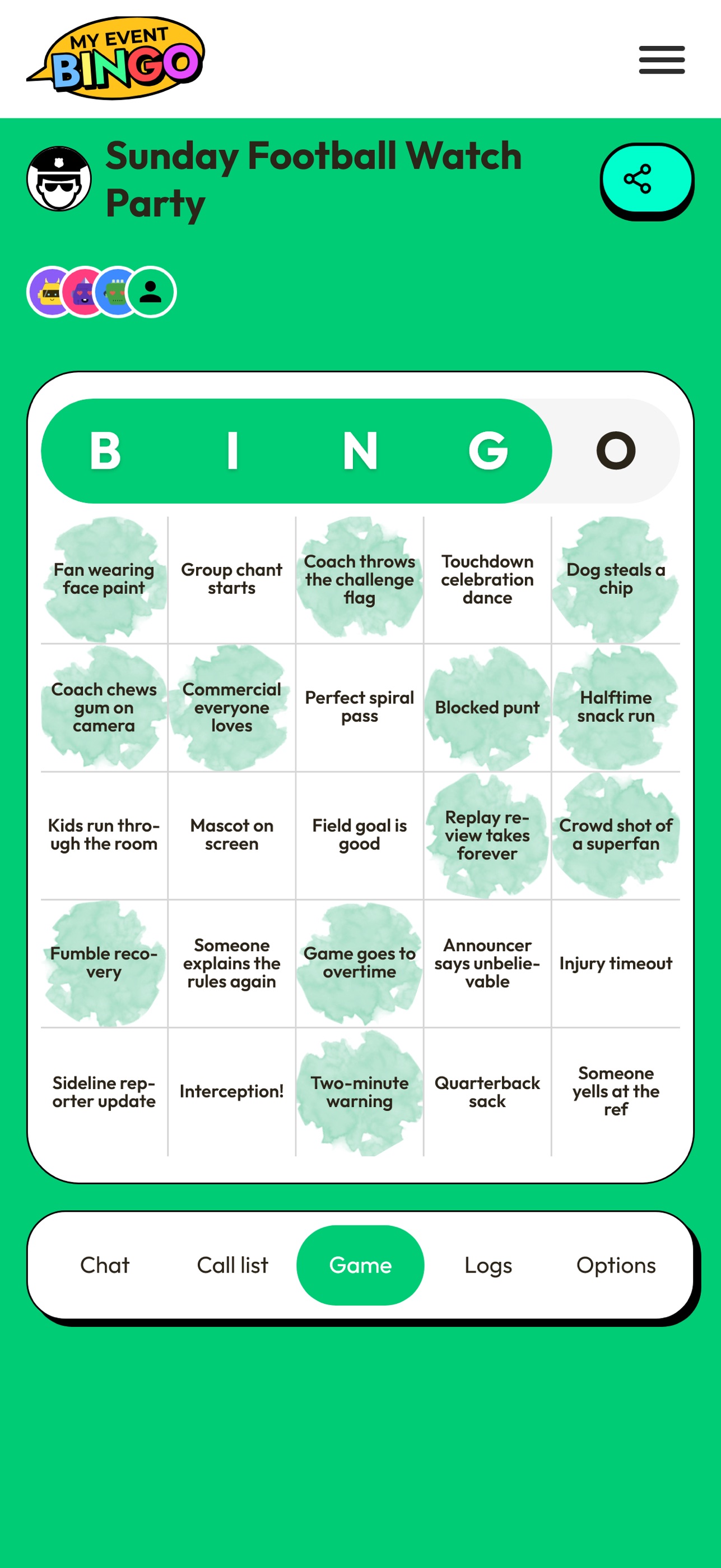 Screenshot 1 of MyEventBingo