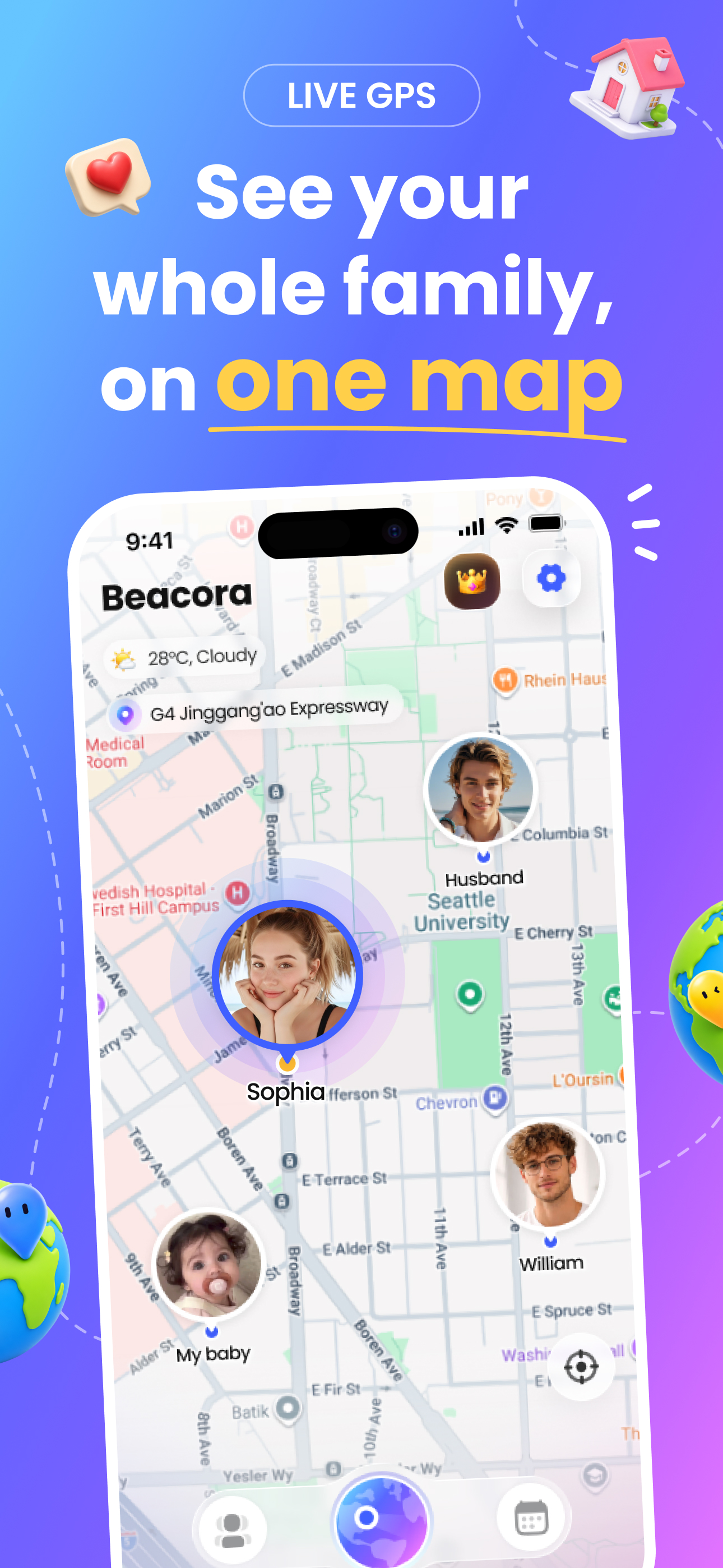 Beacora: Family Locator & GPS