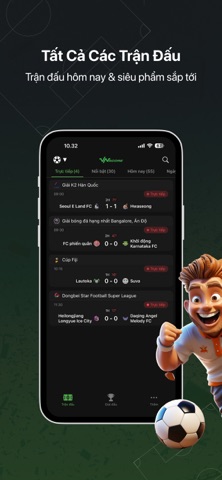 VNScore - Trực tiếp bóng đá iPhone screenshot 1